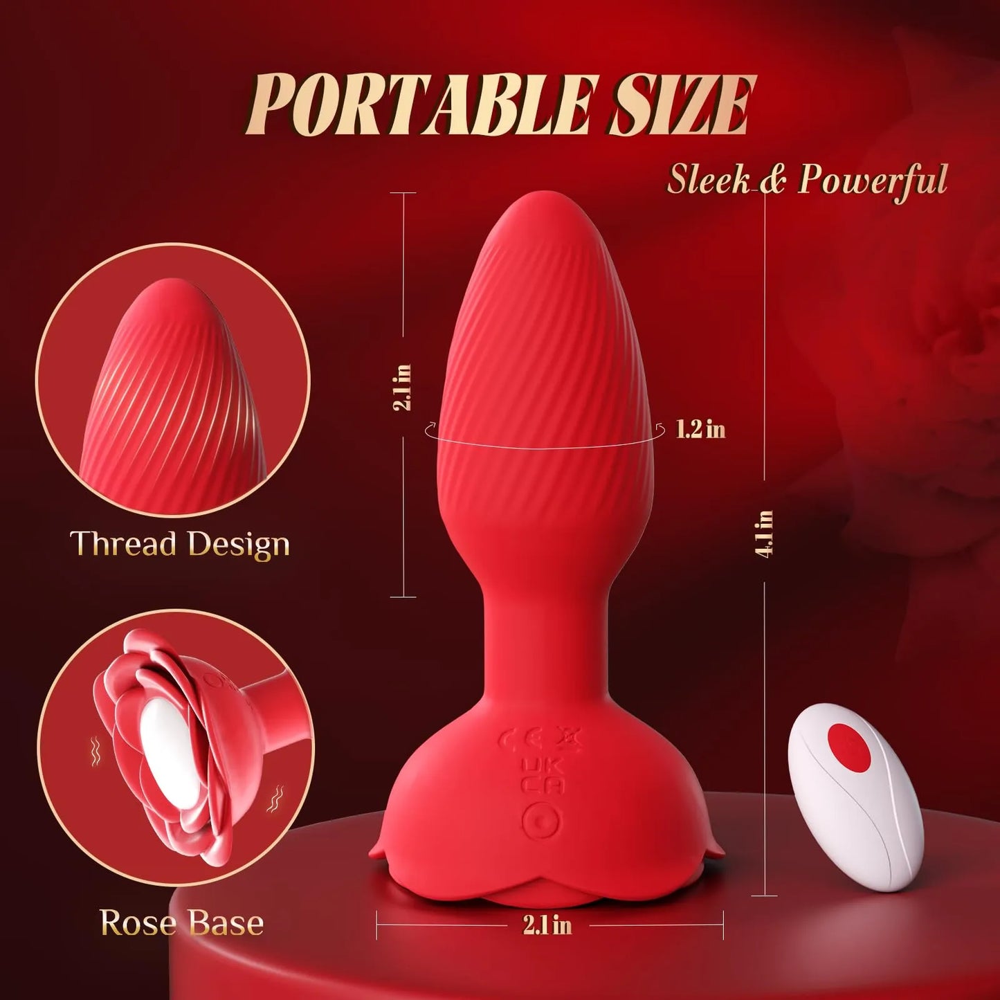😍360° Rose Rotating Butt Plug Vibrator – Entfachen Sie Lust und Leidenschaft💖