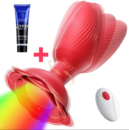 😍360° Rose Rotating Butt Plug Vibrator – Entfachen Sie Lust und Leidenschaft💖